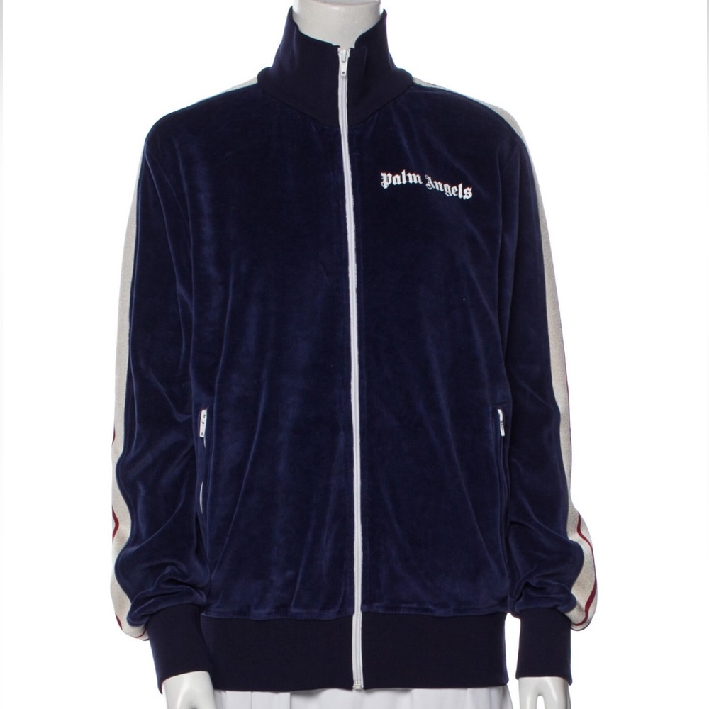 Palm Angels Bomber Jacket
Size Large Blue
Stand Collar
Zip Pockets & Zip Closure